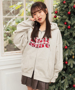 HEAVY WEIGHT 12.0oz FRONT Checked LOGO ZIP HOODIE – That's life
