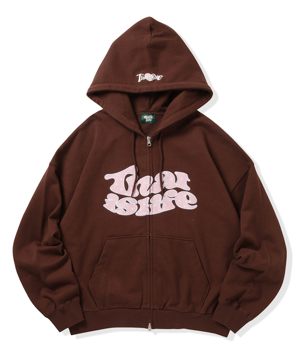 HEAVY WEIGHT 12.0oz FRONT HEART DOT LOGO ZIP HOODIE