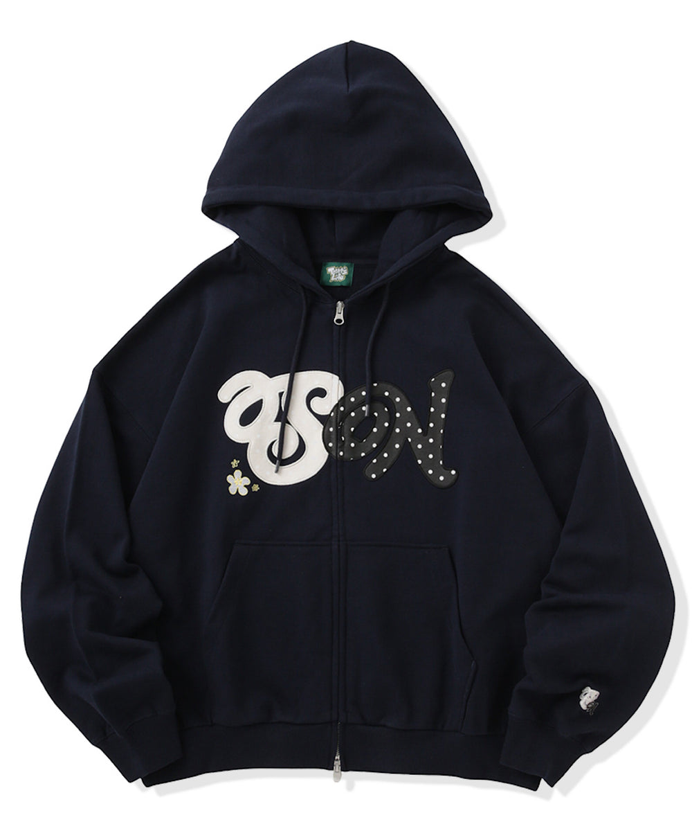 HEAVY WEIGHT 12.0oz SN DOT LOGO ZIP HOODIE