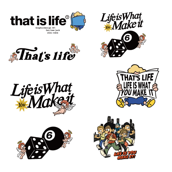 That's life New Original Sticker All Types Set 