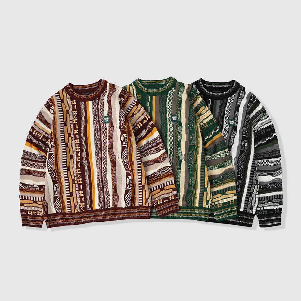 Vintage Styles 3D Knit Pullover 