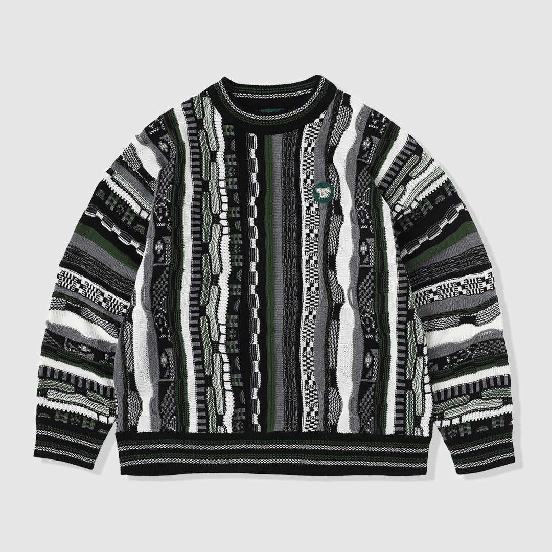 Vintage Styles 3D Knit Pullover / BLACK – That's life online store