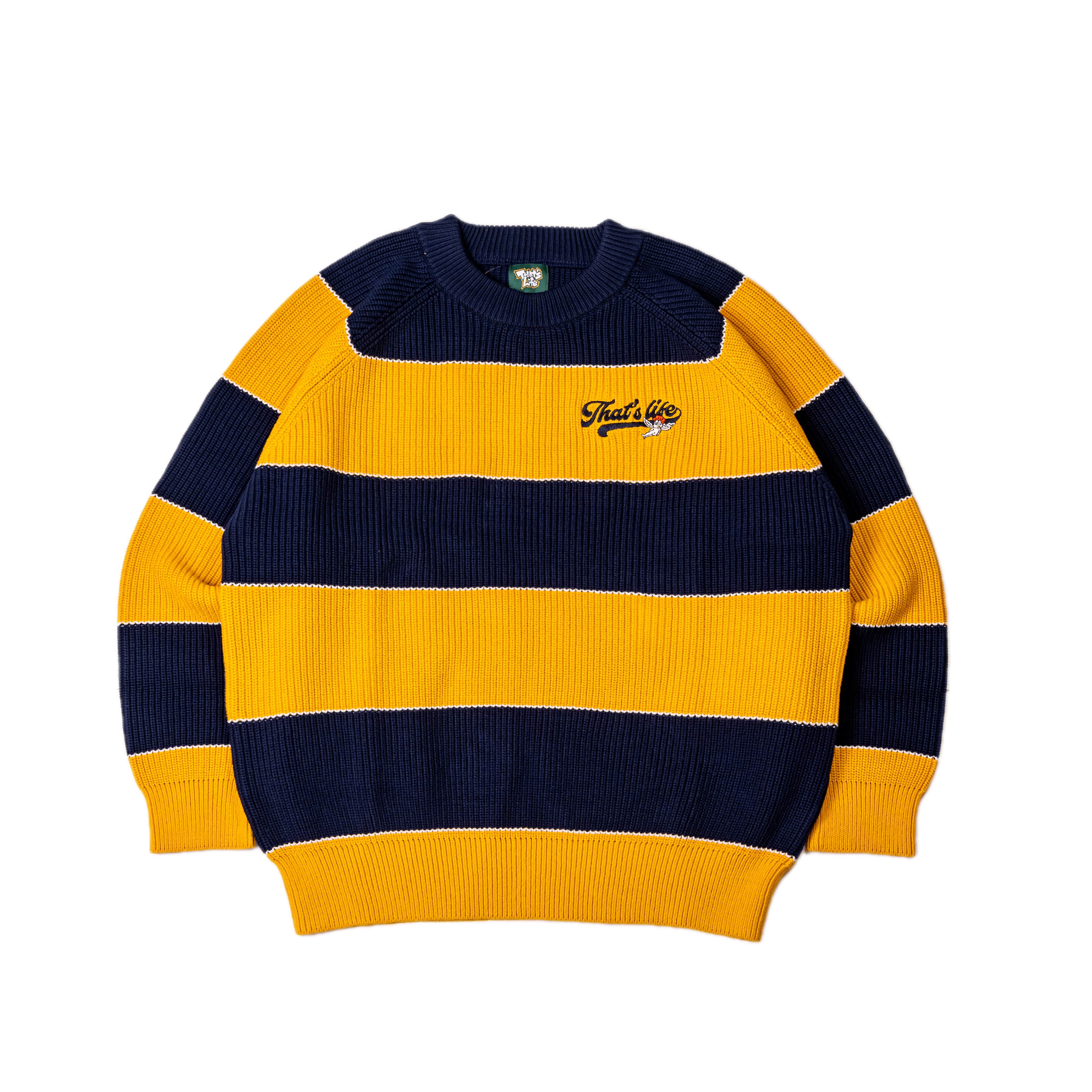 That's life Original Border Knit / Yellow Navy – That's life