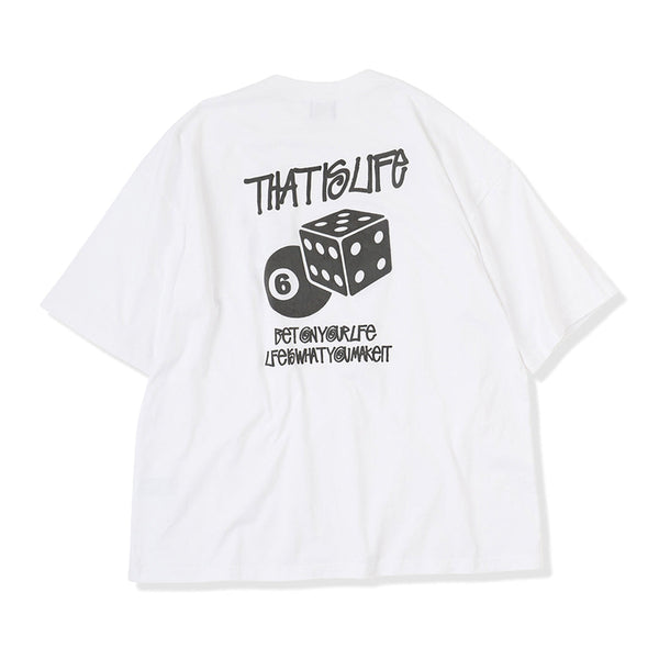 That's life ”DICE” logo tee / White 入金確認後１週間以内に発送