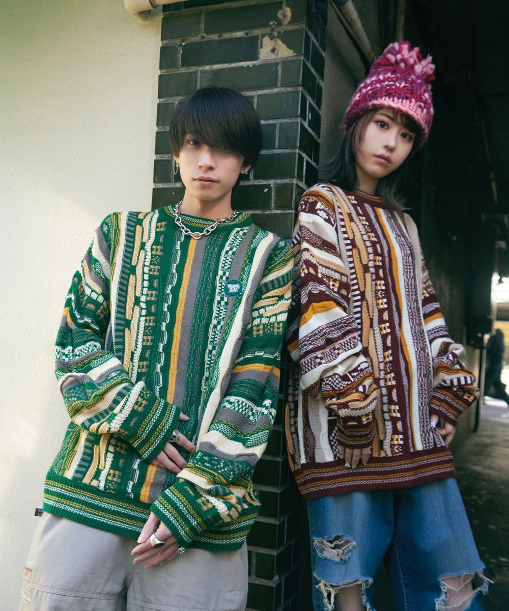 Vintage Styles 3D Knit Pullover 