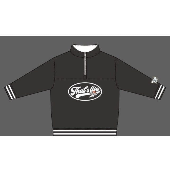 That's life Rib Line Half zip sweat free