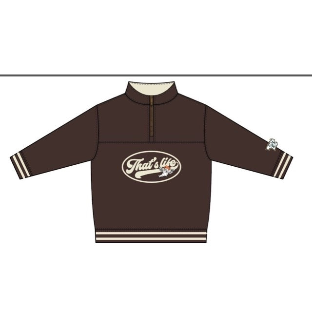 That's life Rib Line Half zip sweat free