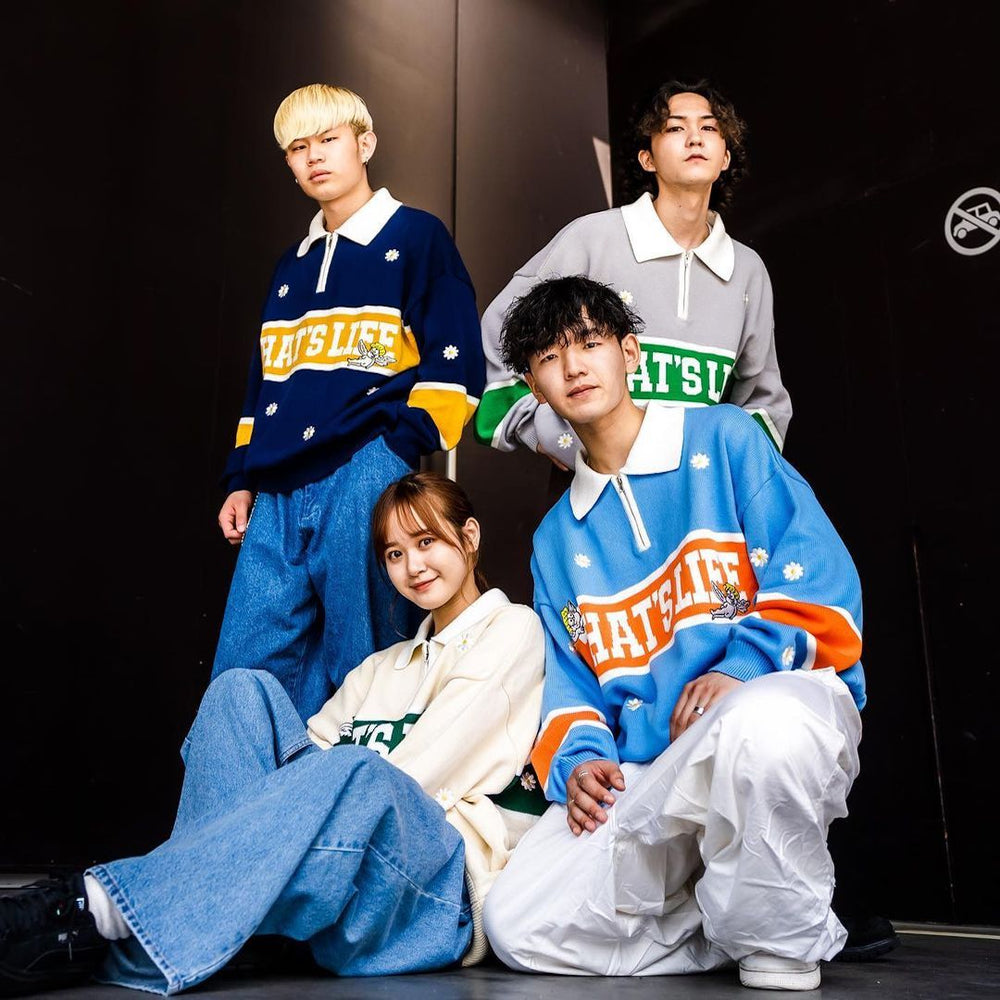 That's life Flower Half zip knit 