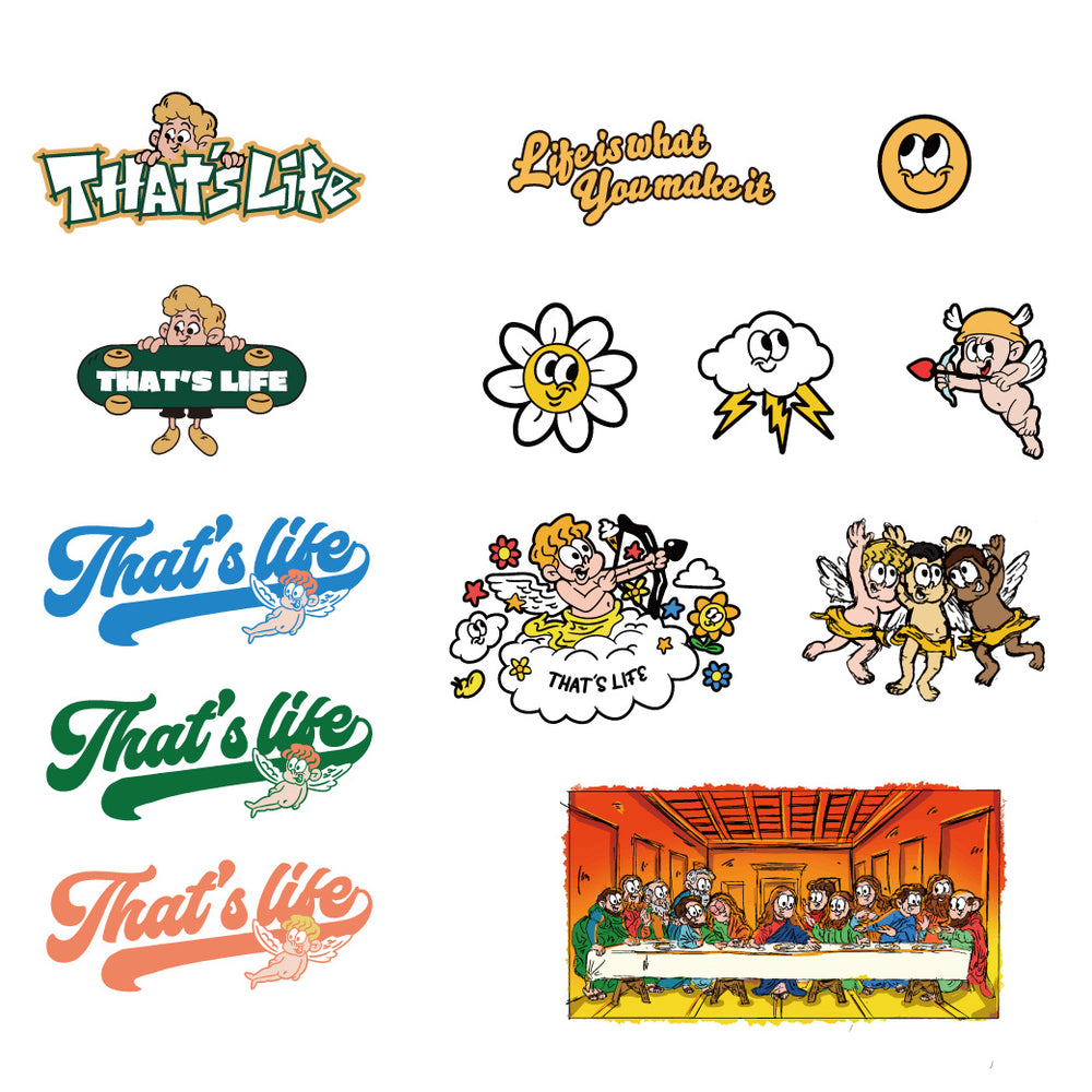 That's life Original Sticker Set of 4 